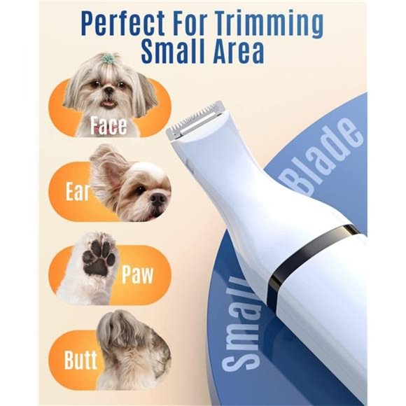 Dog Clippers with Double Blades,Cordless Small PetHair Grooming Trimmer,LowNoise - Picture 4 of 6